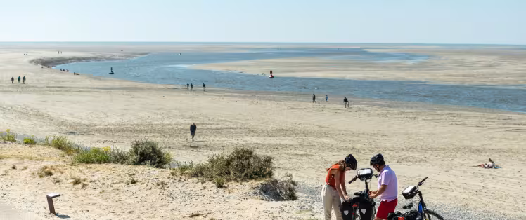La route blanche entre Le Hourdel et Cayeux-sur-Mer