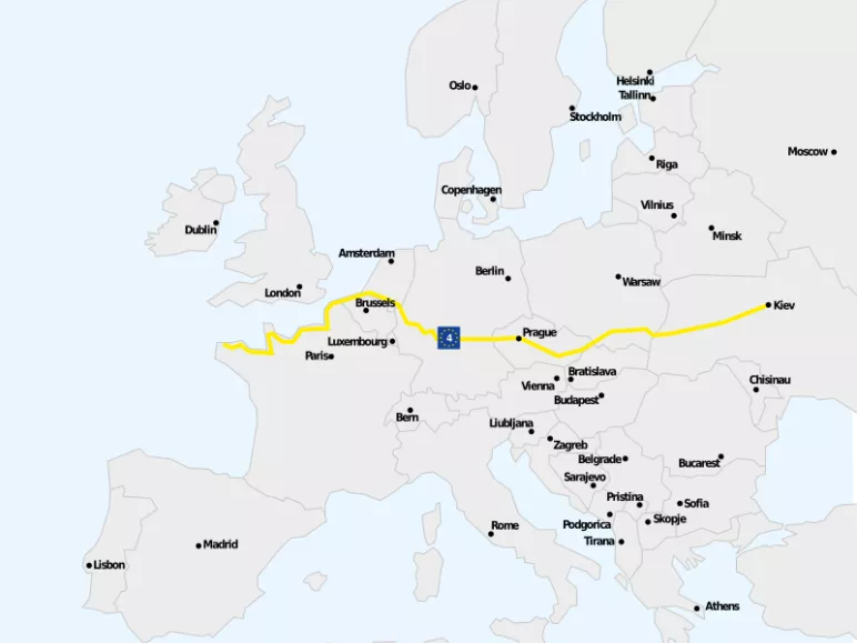 carte eurovelo 4